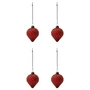 House Doctor - Hinda ornament, H 9.5 cm, red (set of 4)