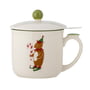 Bloomingville - Valentin Mug with lid and sieve, squirrel