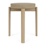 Audo - Passage Stool, natural oak / beige (fabric Audo Bouclé 02)