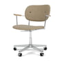 Audo - Co Task Office chair with armrests, beige (fabric Audo Bouclé 02)