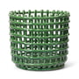 ferm Living - Ceramic basket, large, emerald green