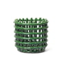 ferm Living - Ceramic basket, small, emerald green