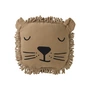 Nobodinoz - Lion cushion, 34 x 34 cm, sesame