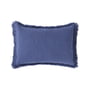 Nobodinoz - Landscape cushion with fringes, 45 x 30 cm, cobalt