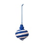 Broste Copenhagen - Pulp Spinning Top decorative pendant, Ø 7.5 x H 9 cm, intense blue