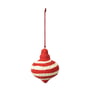 Broste Copenhagen - Pulp Spinning Top decorative pendant, Ø 7.5 x H 9 cm,pPumpkin orange