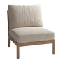 Fritz Hansen - Skagerak Tradition Outdoor sofa center module, teak / light sand