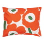 Marimekko - Unikko Pillowcase, 80 x 80 cm, offwhite / orange / green