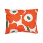 Marimekko - Unikko Pillowcase, 60 x 63 cm, offwhite / orange / green