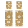 Marimekko - Unikko Towel & Bath towel set, off-white / straw (set of 4) (60th Anniversary Collection)