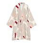 Marimekko - Unikko bathrobe, S, powder / dark gray / dark cherry