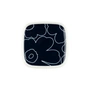 Marimekko - Oiva Piirto Unikko plate, 10 x 10 cm, white / dark blue (60th Anniversary Collection)