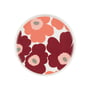 Marimekko - Oiva Unikko Plate, Ø 20 cm, white / dark cherry / salmon red