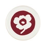 Marimekko - Oiva Unikko Plate, Ø 25 cm, white / dark cherry / brown