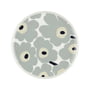 Marimekko - Oiva Unikko Plate, Ø 25 cm, white / light gray / sand / dark blue