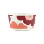 Marimekko - Oiva Unikko Bowl, 250 ml, white / dark cherry / salmon red