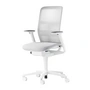 Wilkhahn - AT 187/71 Mesh office swivel chair without seat depth extension, white / light grey (carpet)