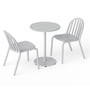 Fatboy - Fred's outdoor table Ø 60 cm + chair (set of 2), light gray (Exclusive Edition)