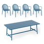 Fatboy - Fred's outdoor table 220 x 100 cm + armchair (set of 4), wave blue (Exclusive Edition)