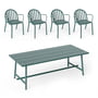 Fatboy - Fred's outdoor table 220 x 100 cm + armchair (set of 4), dark sage green (Exclusive Edition)