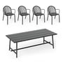 Fatboy - Fred's outdoor table 220 x 100 cm + armchair (set of 4), anthracite (Exclusive Edition)