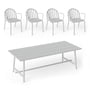Fatboy - Fred's outdoor table 220 x 100 cm + armchair (set of 4), light gray (Exclusive Edition)