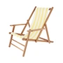 Jan Kurtz - Maxx Deckchair Teak, cover Designers Guild Stripes yellow