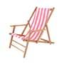 Jan Kurtz - Maxx Deckchair teak, cover Designers Guild stripes pink