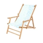 Jan Kurtz - Maxx Deckchair Teak, cover Designers Guild Amlapura Aqua