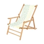 Jan Kurtz - Maxx Deckchair Teak, cover Designers Guild Amlapura Moss