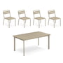 Emu - Star Outdoor table 160 x 90 cm + chair (set of 4), taupe