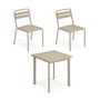 Emu - Star Outdoor table 70 x 70 cm + chair (set of 2), taupe