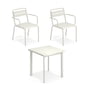 Emu - Star Outdoor table 70 x 70 cm + armchair (set of 2), white