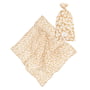 Nobodinoz - Wabi Sabi Muslin cloth with bag, 70 x 70 cm, golden brown sakura