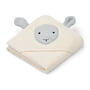 LIEWOOD - Albert Baby towel with hood, sheep, creme de la creme