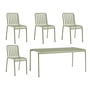 Hay - Palissade Table + 4x Chair, sage (Exclusive Edition)