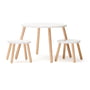 Kids Concept - Table and stool, white