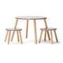Kids Concept - Table and stool, light brown