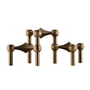 Stoff Nagel - Candle holder, set of 3, burnished brass