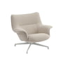 Muuto - Doze Lounge Chair Low, bogie light gray / beige (cover Hearth 7)