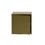 Muuto - Stacked System shelf module with door, medium / brown-green