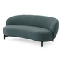 Kartell - Lunam Sofa, black / petrol (Curly fabric)