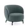 Kartell - Lunam Armchair, black / petrol (Curly fabric)