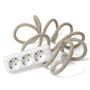 NUD Collection - Extension Cord 3-gang socket outlet, natural linen (TT-00)