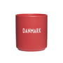 Design Letters - AJ Favourite Porcelain mug, Danmark / red