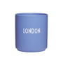 Design Letters - AJ Favourite Porcelain mug, London / blue