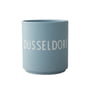 Design Letters - AJ Favourite Porcelain mug, Düsseldorf / light blue