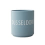Design Letters - AJ Favourite Porcelain mug, Düsseldorf / light blue