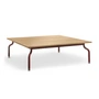 Magis - South Low garden table, 120 x 120 cm, teak / bordeaux