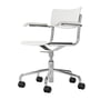 Thonet - S 43 FDR Office chair with armrests, chrome / beech stained white (TP 200)